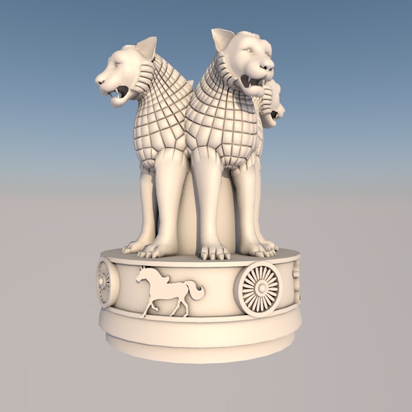 INDIAN NATIONAL EMBLEM by arun3dmaya 3DOcean